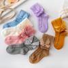 1 Pairs Summer Bow Baby Girls Socks Toddler Long Sock Infant Knee High Cotton Mesh Spanish Style Breathable Socks For 0-8Years