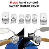 Handle Bar Switch Button Cover Cap Kit Fit for 1996-2017 Harley VRSC Sportster Dyna Softail Road King,6pcs (Chrome)