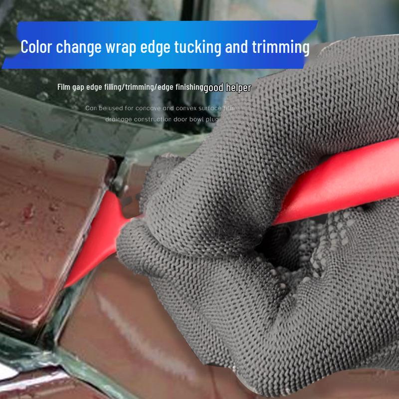 Car Film Scraper Tool with Long Handle for Edge Trimming and Insertion