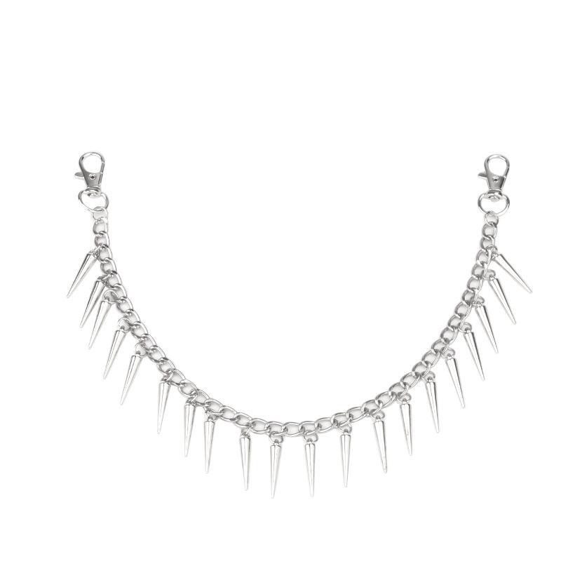 Gothic Punk Detachable Bag Chain Set With Multiple Cool Charm Designs For Handbag Decor Y2K Alt Style Daily Wear