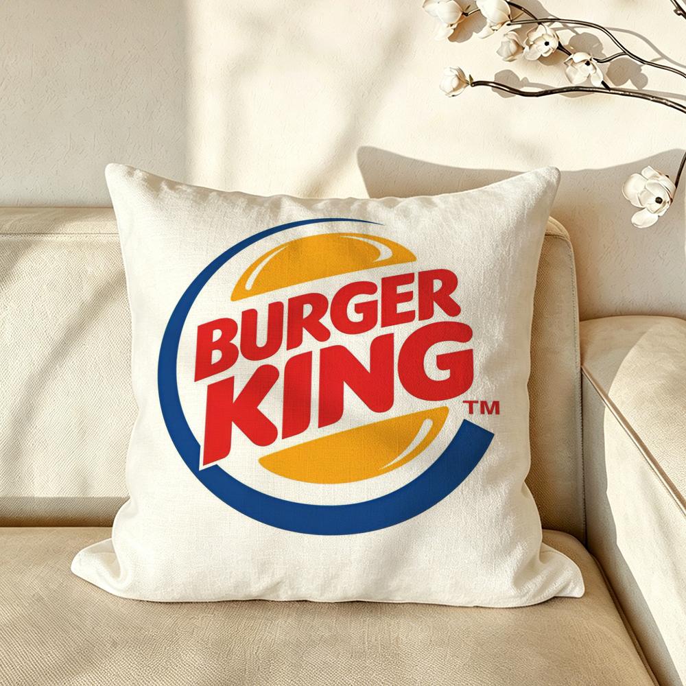 Food BBurger KKing Cushion Cover Pillow Case Antidustmite Pillowcase Silky Short Plush Sofa Cushion Cover hot