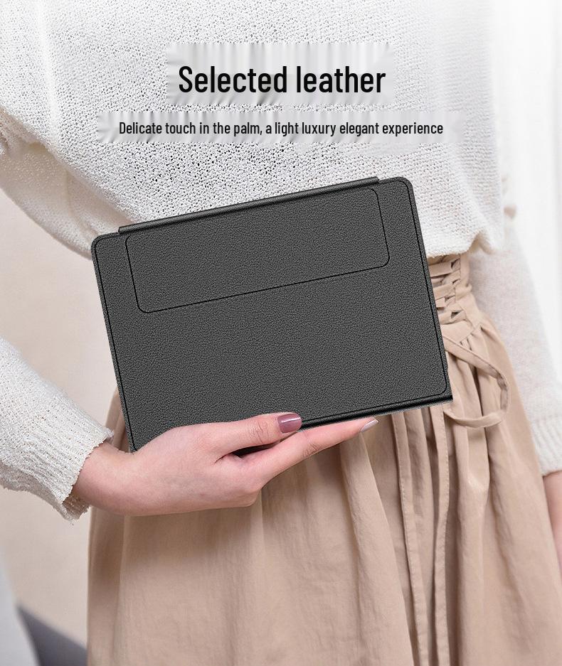GKK Magnetic Leather Case Stand with Wireless Bluetooth Mouse & Keyboard for Huawei Mate X5/Xs2/X3 Foldable Screen