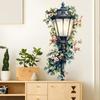 Watercolor Street Light Flower Home Bedroom Living Room Background Decoration Beautification Wall Sticker Self-Adhesive