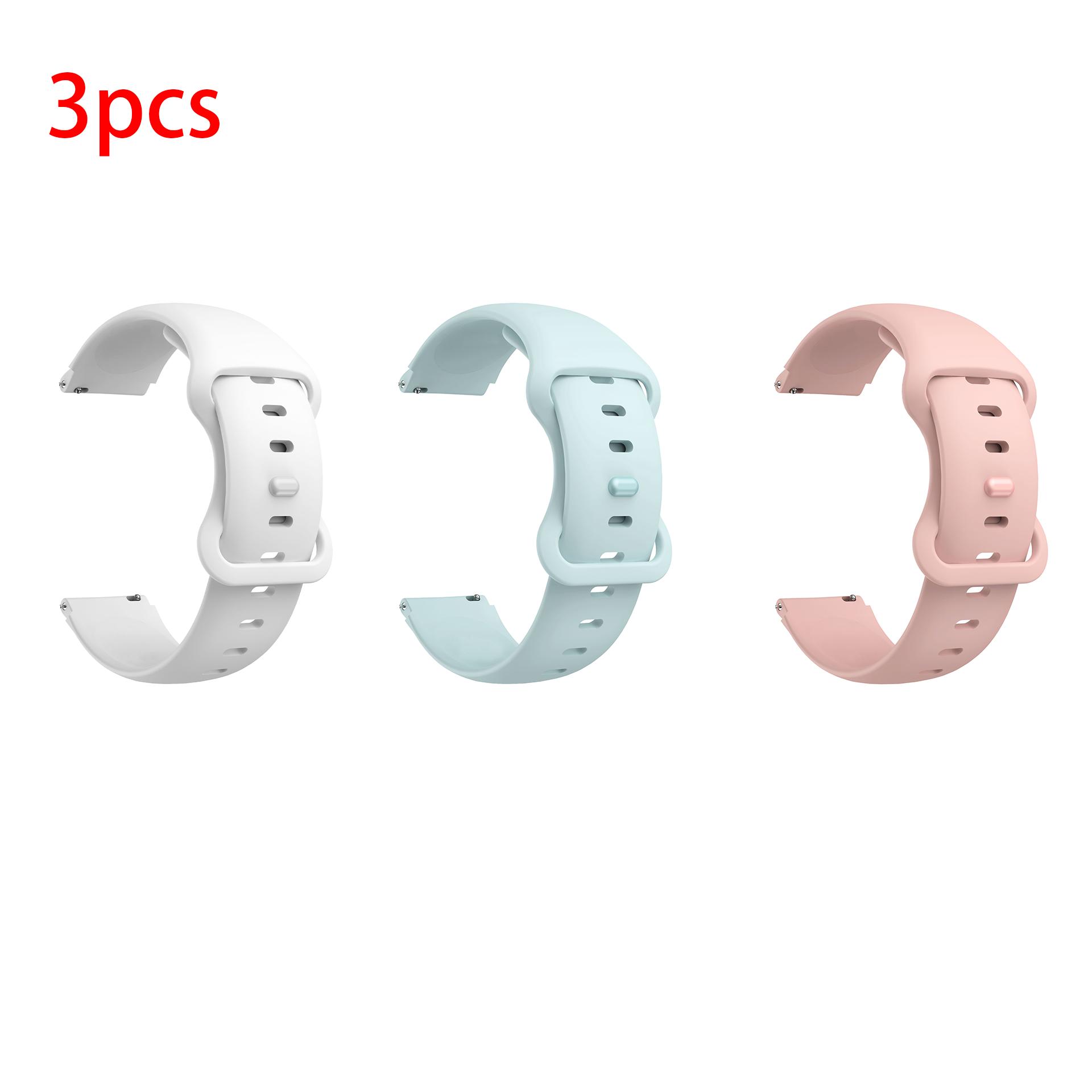 3 шт. Мягкие силиконовые ремешки для часов Refresh, 20 мм/22 мм, регулируемые сменные ремешки для Samsung Galaxy watch active/active2 и т. д. 20mm