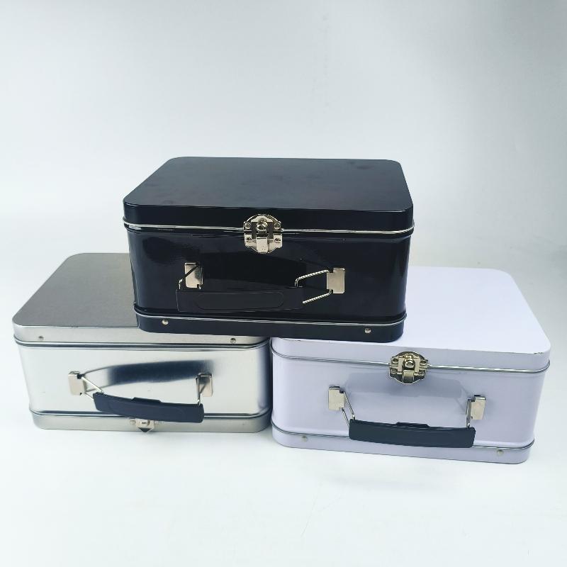 Retro Portable Rectangular Snack/Cosmetics/Office Supplies Multi-Functional Storage and Organizing Tin Box