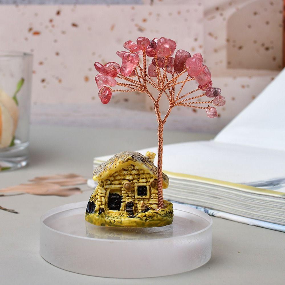 Creative Natural Crystal Tree Multicolor Crystal Decorative Trees Lucky Tree Ornament  Desktop