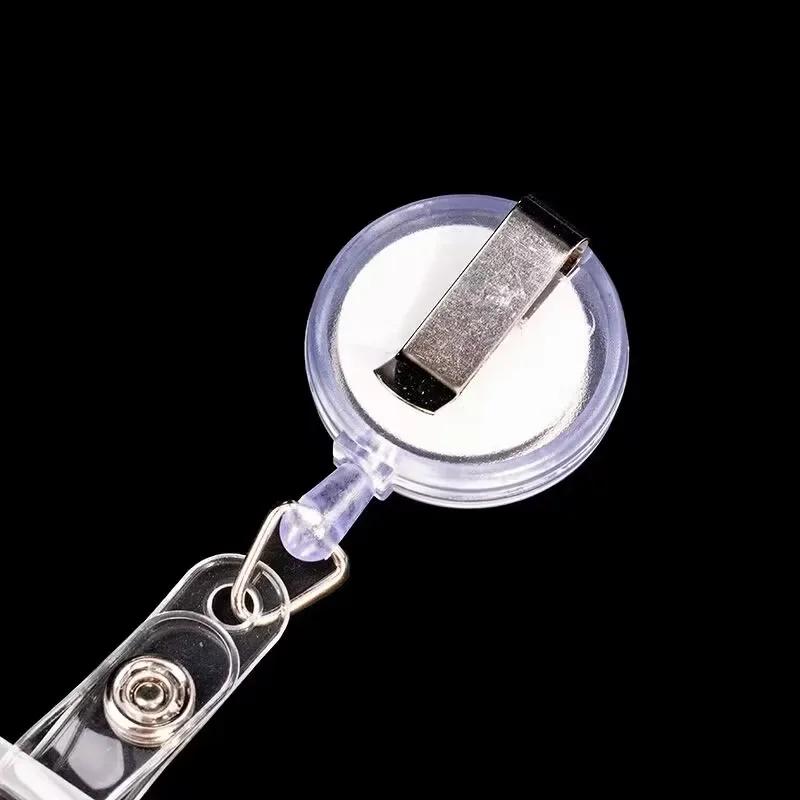 1pc Retractable Badge Holder Clips for Nurse ID Badge Reel with Belt Clip Doctor ID Card Chain Clips School Student Office