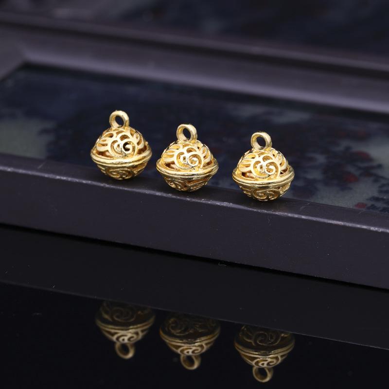 Antiker Stil Galvanisiertes Gold Palastglöckchen Klingelarmband DIY Schmuckzubehör