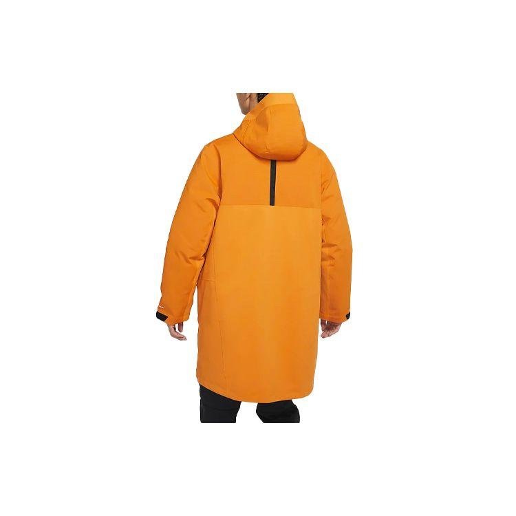 Nike Storm-Fit Adv Tech Pack Solid Hooded Letter Print Mid-Length Cotton Coat Men Outerwear Light-Curry-Yellow DD6607-736