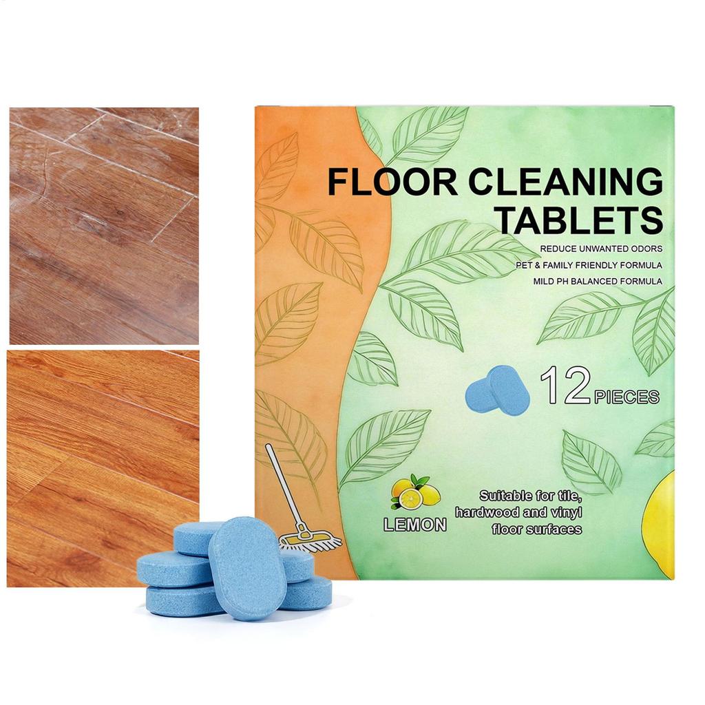 12 Pack Floor Cleaning Pads for Robot Mops - Deep Cleaning Solution for Hardwood, Tile, PVC Floors, Compatible with All Mops