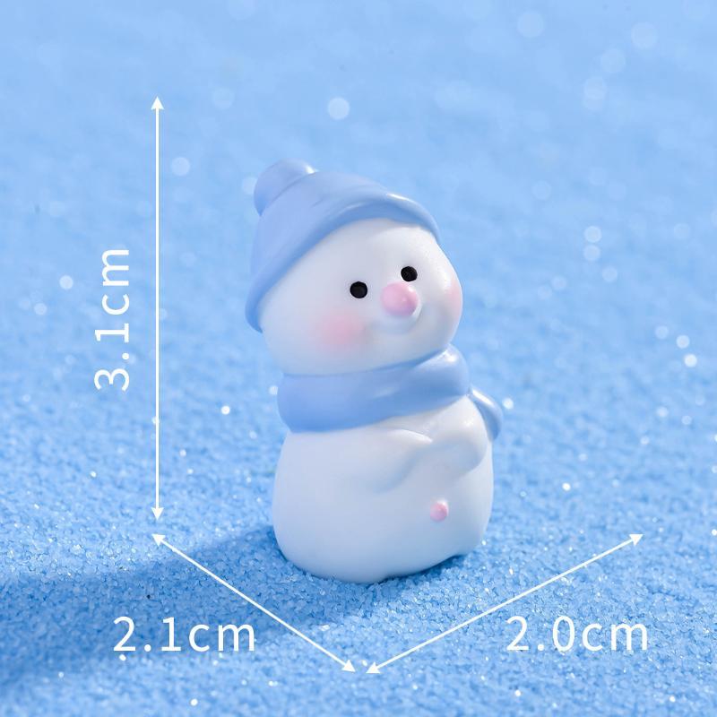 6Pcs Christmas Mini Snowman Ornaments Hand-painted Cute Xmas Hanging Decor for Tree Home Holiday Party Gift