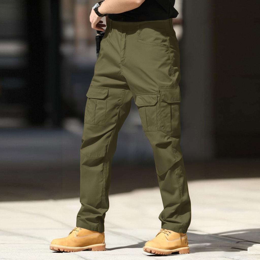 Men's Cargo Pants, Outdoor Working Fishing Camping Wear-resistant Multi-pocket Quick-drying Work Pants