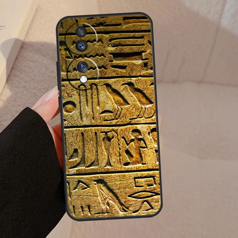 Egyptian Hieroglyphics For Honor Magic 8 Pro 6 5 7 Lite Case For Honor 400 200 90 70 50 X8c X8b X9a X9b X9c X9d Win