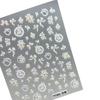 Rose & Butterfly 5D Embossed Nail Art Stickers - Chinese National Style for Valentine's Day
