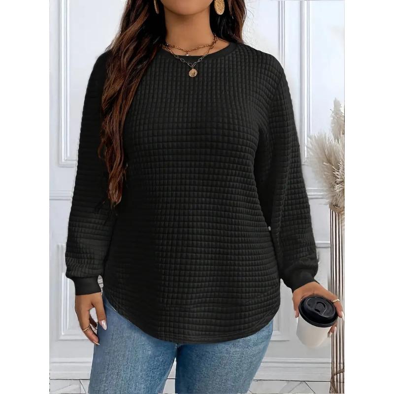 

Плюс Размер Женский Осенний Новый Повседневный Свободный Клетчатый Топ 4XL чёрный