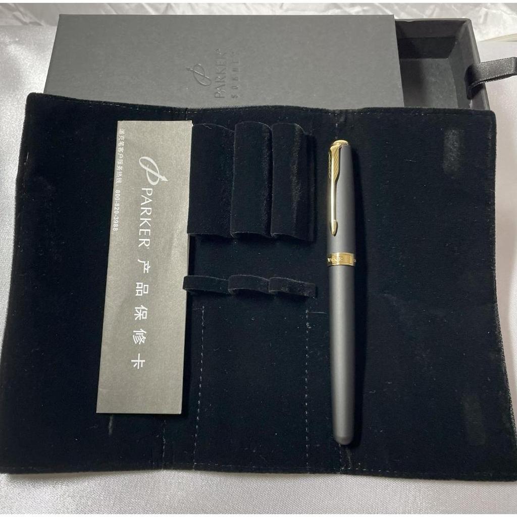 Used PARKER Matte Black Fountain Pen with Gold Nib