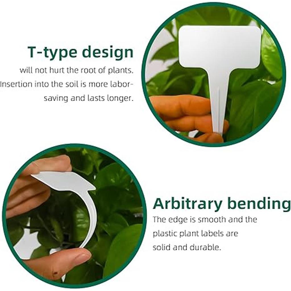 Etiquetas de Planta de Plástico Duraderas Impermeables Señales Marcadoras de Jardín para Maceta de Plántula Hierba Flor Verdura Identificación