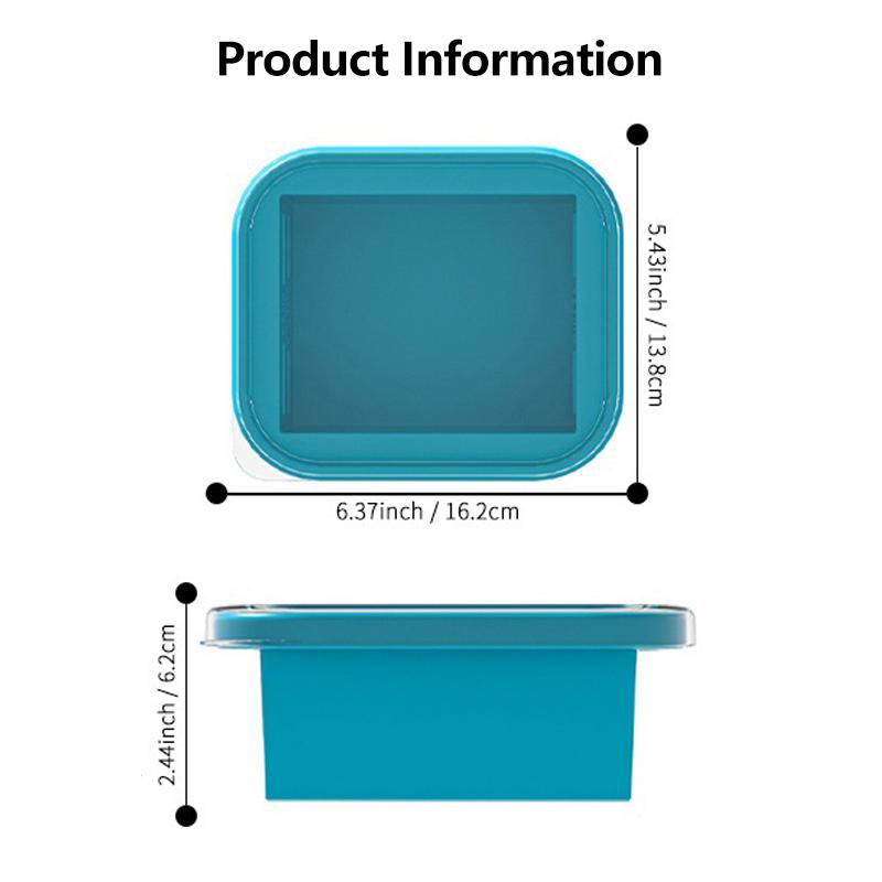 Silicone Freezing Tray With Plastic Lid Freezer Container Large Ice Molds Easy-Release Stackable For Food Storage & Meal Prep