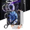 CPU Cooling Fan Double Row Heat Tube 3 Pin Interface Computer Accessories(blue Light)