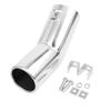 Uxcell Muffler Cutter Stainless Steel Muffler Pipe Car Chrome Curved Exhaust Tail Fits Diameters