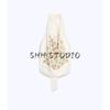 Spring New Women's Clothing Beach Seaside Halterneck Silk Satin Texture Print Bowknot Decoration Tops 2639915