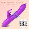 Kaninchenvibrator G-Punkt Vaginalstimulator Teleskopisch Klitoral Weiblicher Masturbator Massagegerät Leckdildo Sexspielzeug für Erwachsene für Frauen