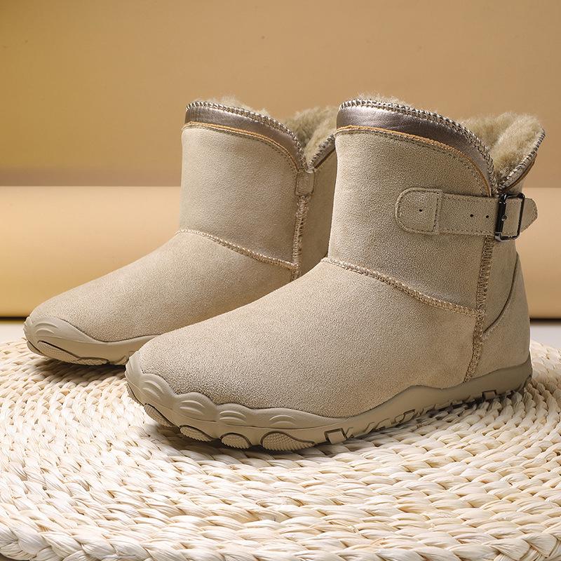Rutschfeste, wasserdichte Outdoor-Schneestiefel für Damen und Herren mit warmem Samtfutter und dicker Sohle.
