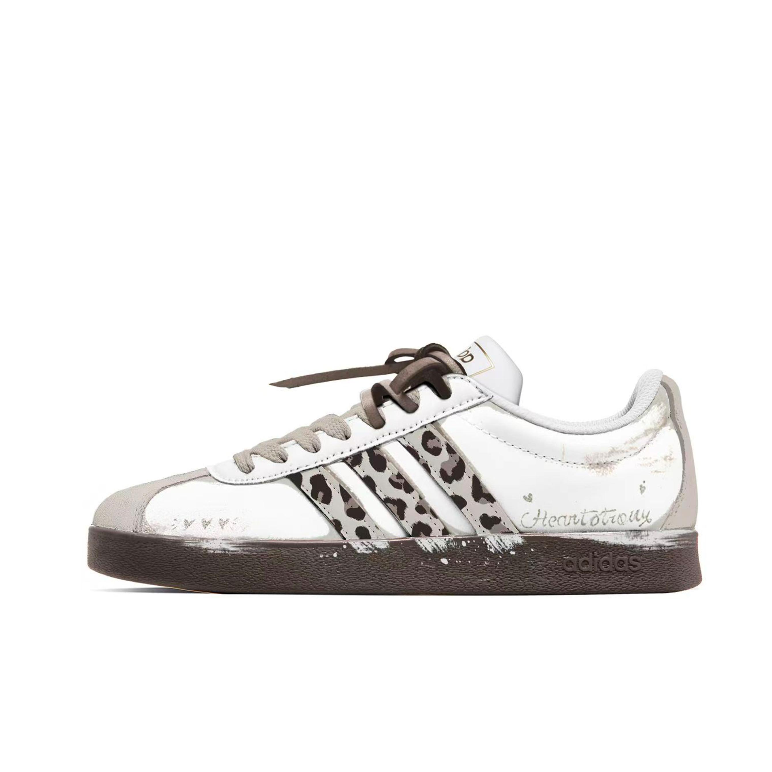 

Adidas Vl Court Classic Come For Leopard Low top Skateboard Shoes Unisex White JQ2470(TeamM-) 36⅔