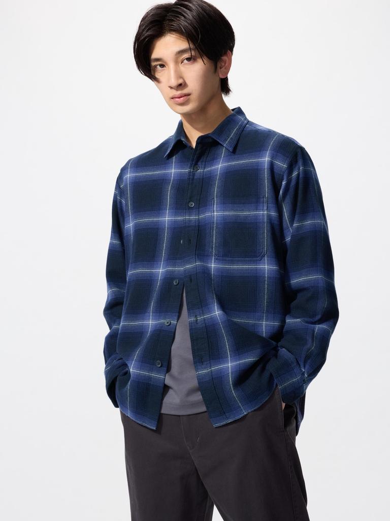 Uniqlo Flannel Check Shirt  Long Sleeve  D