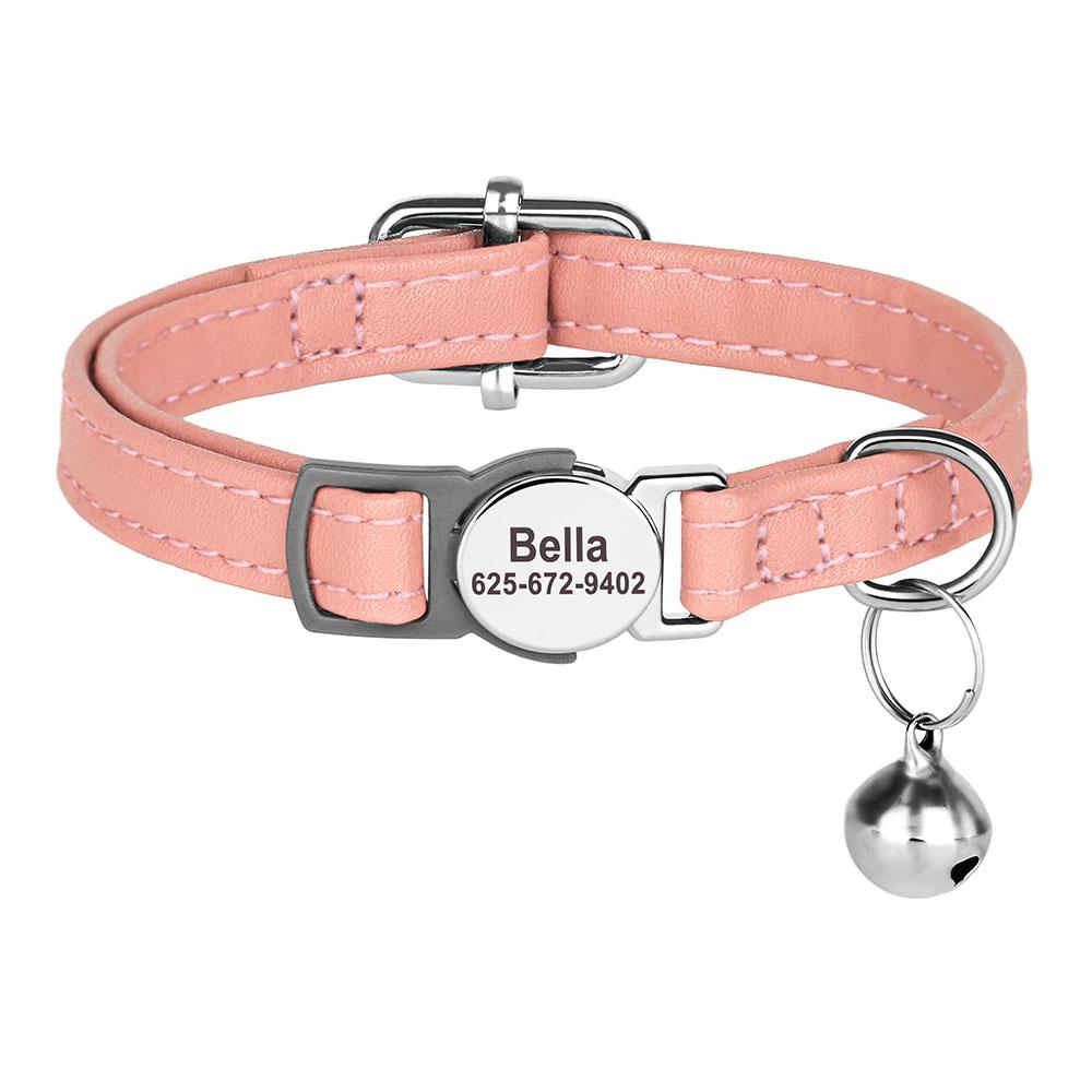 Personalized Cat Collar Adjustable Small Dog Kitten Collars Free Custom Pet Puppy ID Name Necklace Collars Anti-lost for Cats