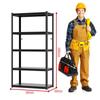 5-Tier Metal Shelf 650kg Load Capacity, Heavy-Duty Shelf Made of Steel, Height-Adjustable for Garage, Storage & Household, H160cm × B80cm × T40cm