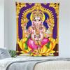 Indischer Gott Shiva Wandbehang Wandteppich Wandmontage Wandtuch Gold Gacha Tempel Elefant Wandteppich Strand Yoga Matte Heimdekoration