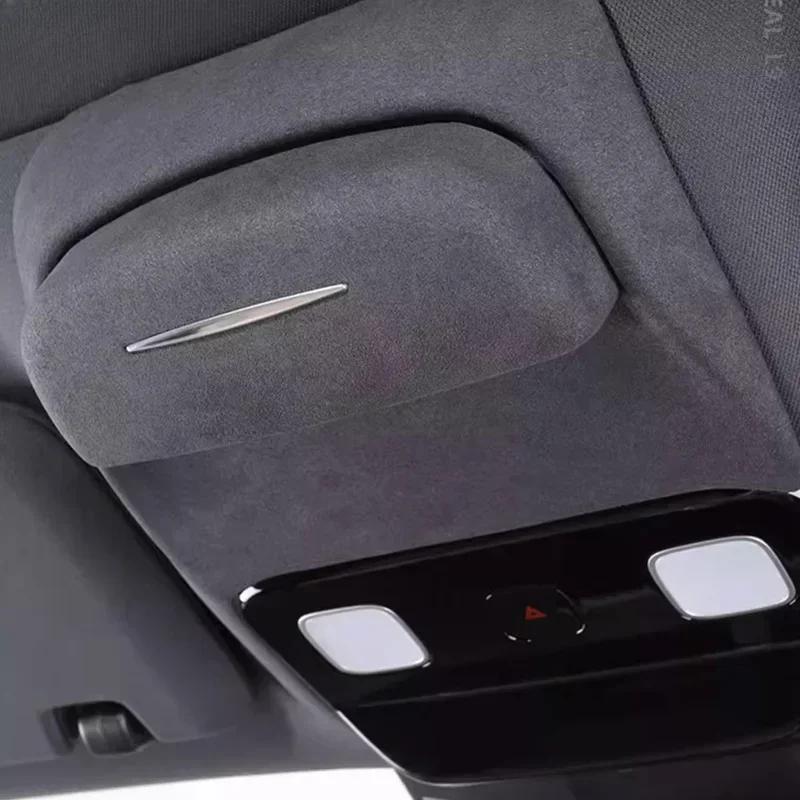 For LEADING IDEAL Li Lixiang L6 L7 L8 L9 2023 2022 Car Styling Sunroof Glasses Box Suede Sunglasses Storage Box Auto Accessories