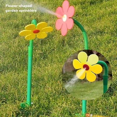 Crazy Spin Sprinkler ve tvaru květiny, tančící sedmikráskové postřikovače 720, rotující vodní postřikovací hračka pro zahradní dekoraci trávníku