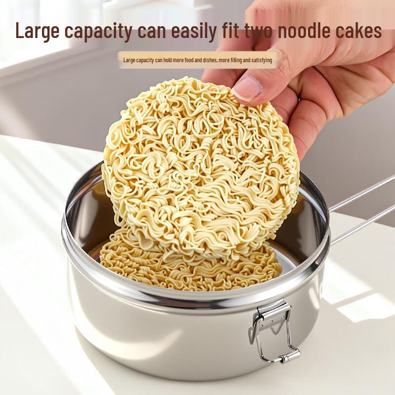 Ru Han 1.1L Stainless Steel Round Student Lunch Box