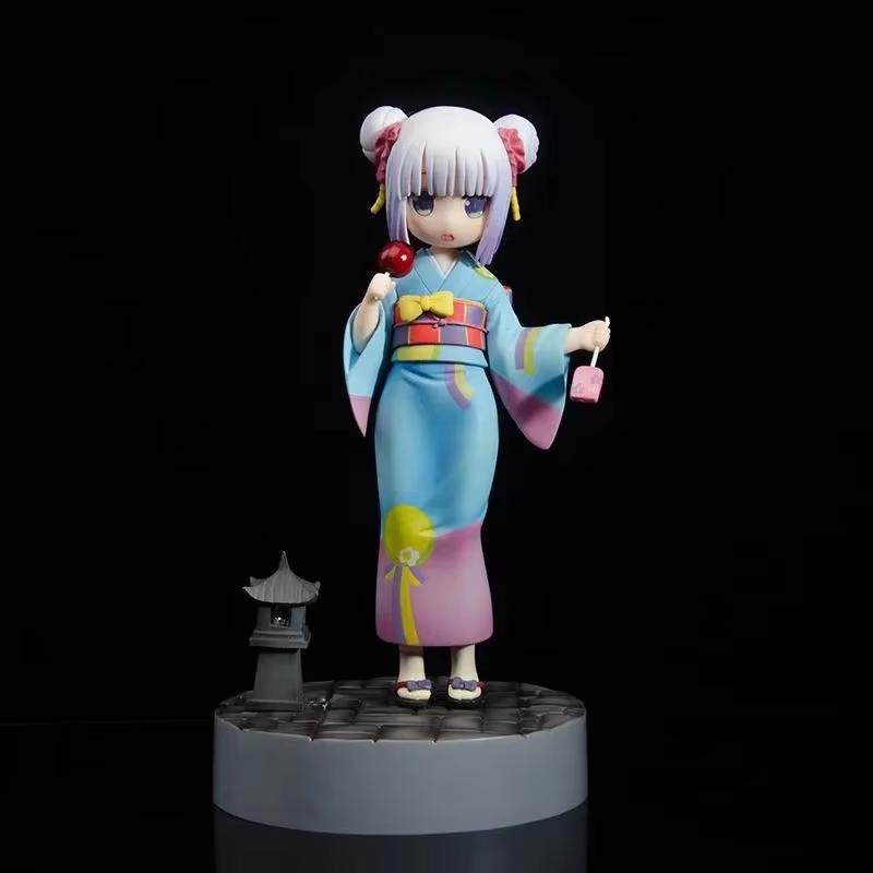 Miss Kobayashi s Dragon Maid Kanna Kamui 18cm Anime Figure Model Statue Bathing Gown Edition Desktop Ornament Collection 18cm