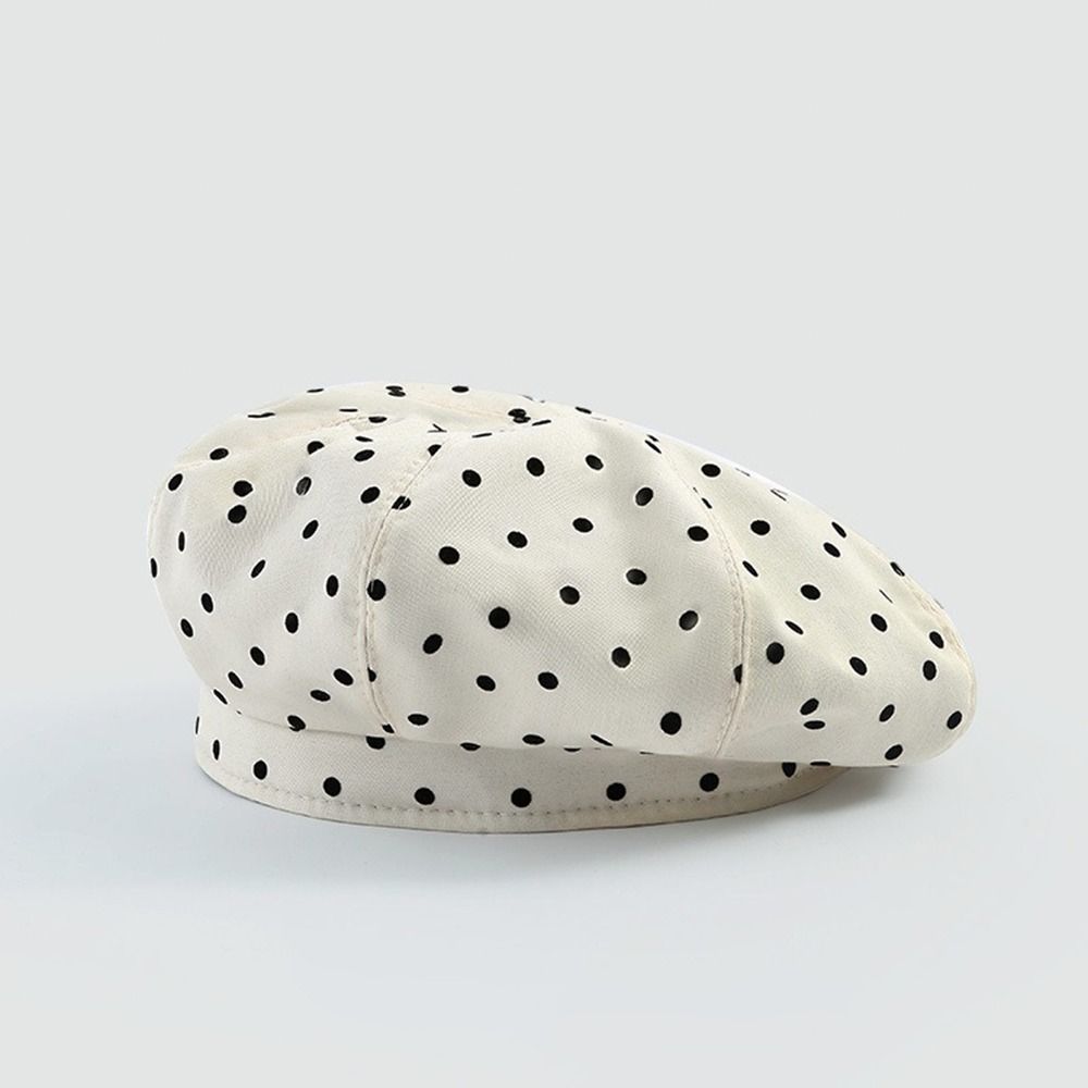 Korean Polka Dot Berets Versatile Beanie Cap Ins Painter Berets  Girls