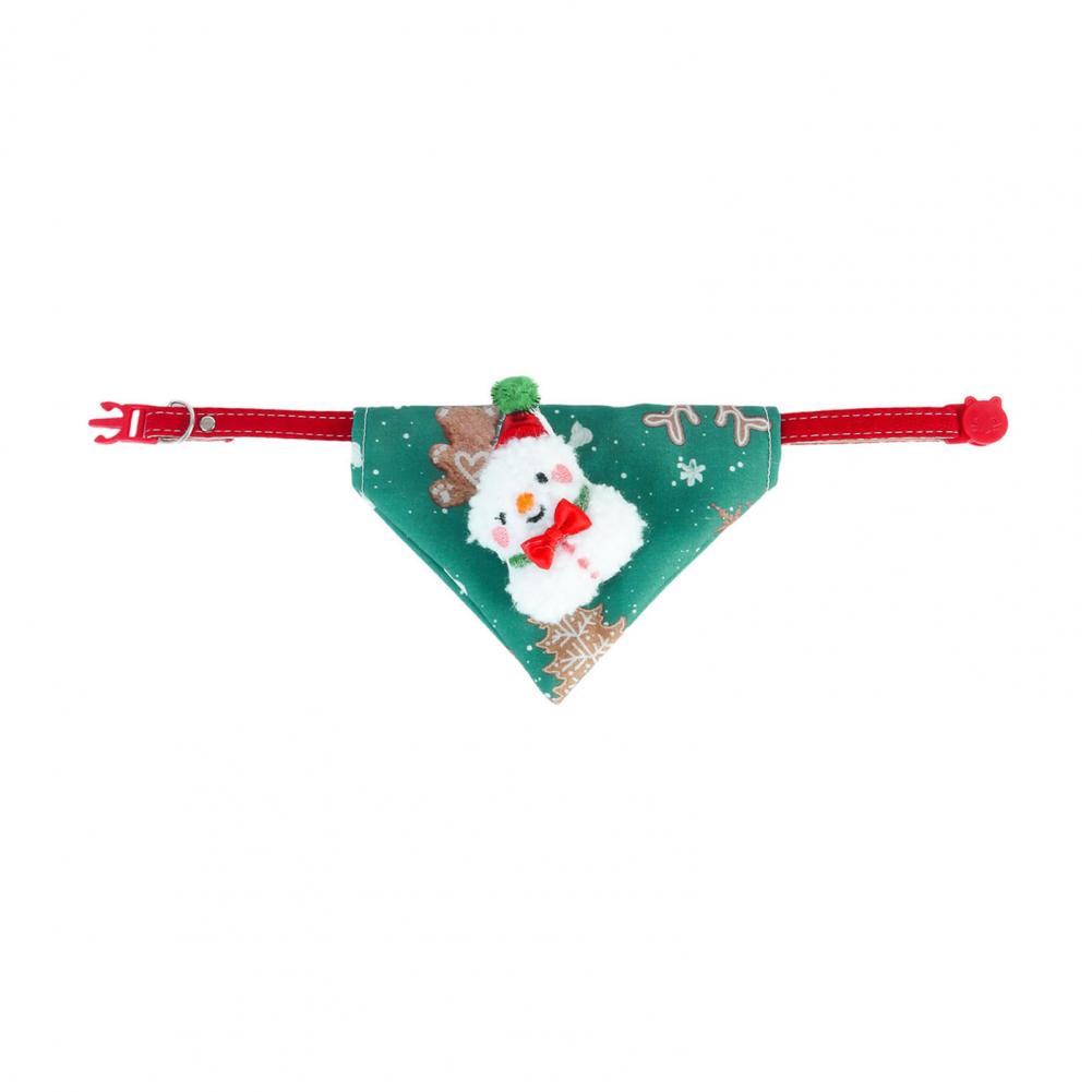 Christmas Pet Collar Reindeer Design Pet Bandana Festive Christmas Cat Dog Bandanas for Holiday Dress-up Plush Santa Reindeer