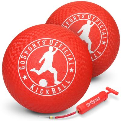 Official GoSports Kickball with Pump (2-Pack) 10-Inch