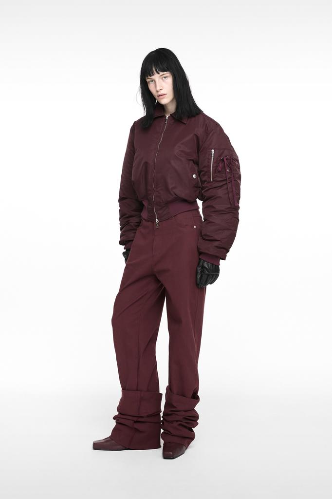 Nash Reverse Cotton Pants Burgundy