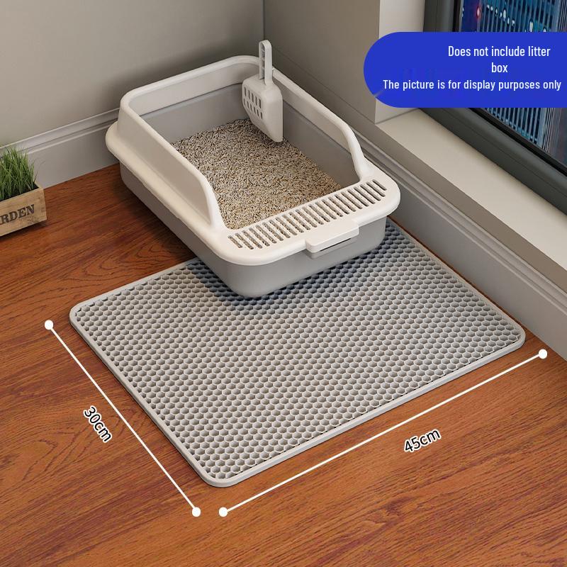 Premium Thick Cat Litter Mat - Double Layer, Anti-Tracking & Leak Control for Pets