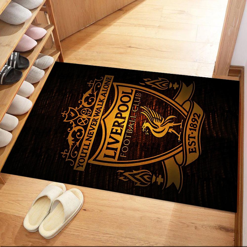 Liverpool Football Club Teppich Geeignet für Eingangsbereich Balkon Zimmer dekorieren Spielzimmer Antirutschmatte Büro Heimdekoration Perfektes Geschenk für FrauenMänner