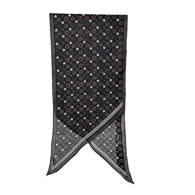 Retro niche flower star printing parallel towel for women's photography travel with thin parallel towel