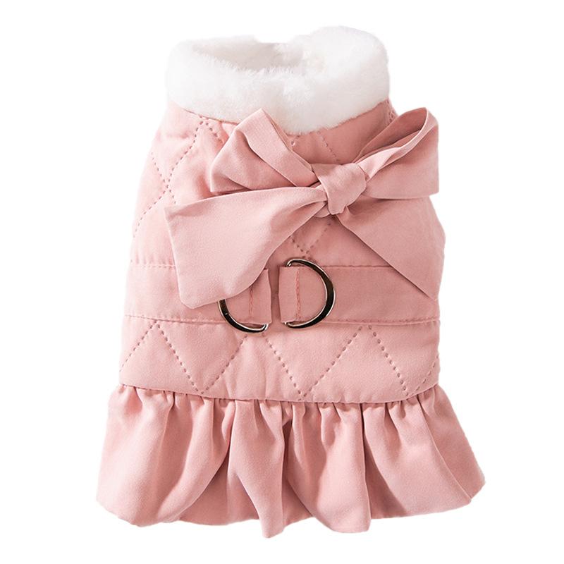 Autumn and Winter Cute Pet Skirt Ragdoll Cat Blue Cat Teddy Bigbear Yorkshire Dog Skirt Cotton Coat Cat Clothing