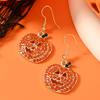 Creative Cross-Border Christmas Snowman Earrings: Alloy, Rhinestones & Seed Beads.
