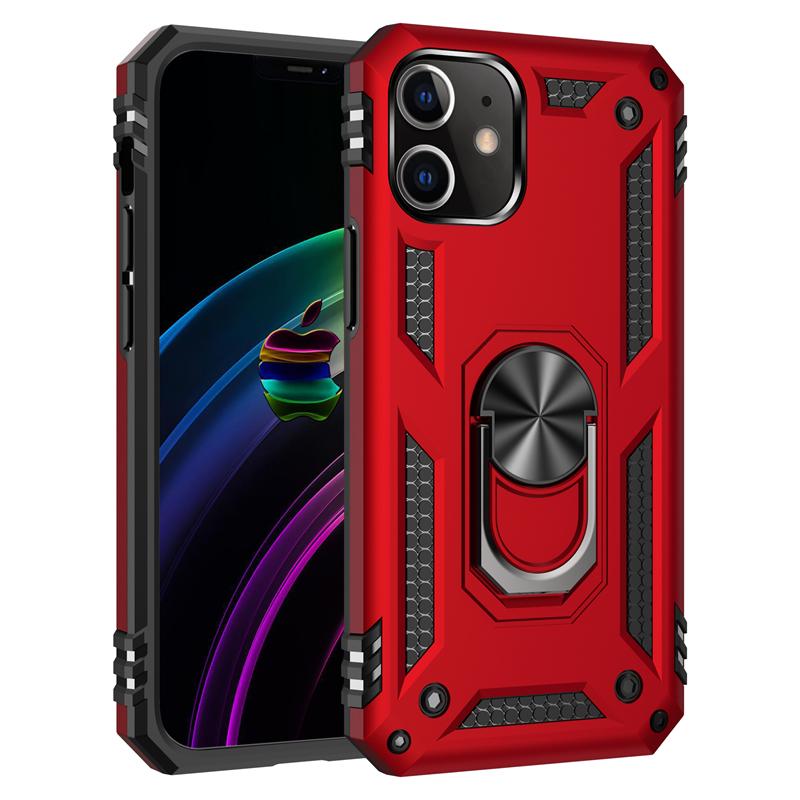 Finger Ring Stand Phone Cover Case for Iphone 13 12 Mini Pro Max 11 Xr XS X 6S 6 7 8 Plus Anti-fingerprint Hard Strong Armor Bag