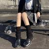 Knitting Jk Women's White Long Leg Warmers, Leg Socks, Autumn and Winter Thermal Protection Lolita Pile Socks Lolita