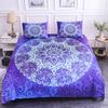 Mandala Duvet Cover Set King Size Lotus Flower Blue Purple Pink Bedding Set Bohemian Mandala Style Soft Polyester Quilt Cover