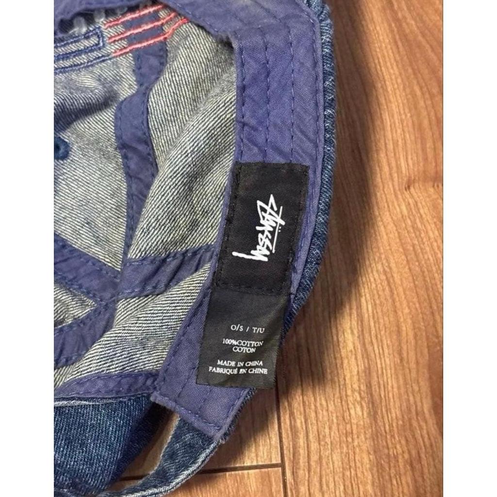 Used STUSSY Denim Cap Hat Blue