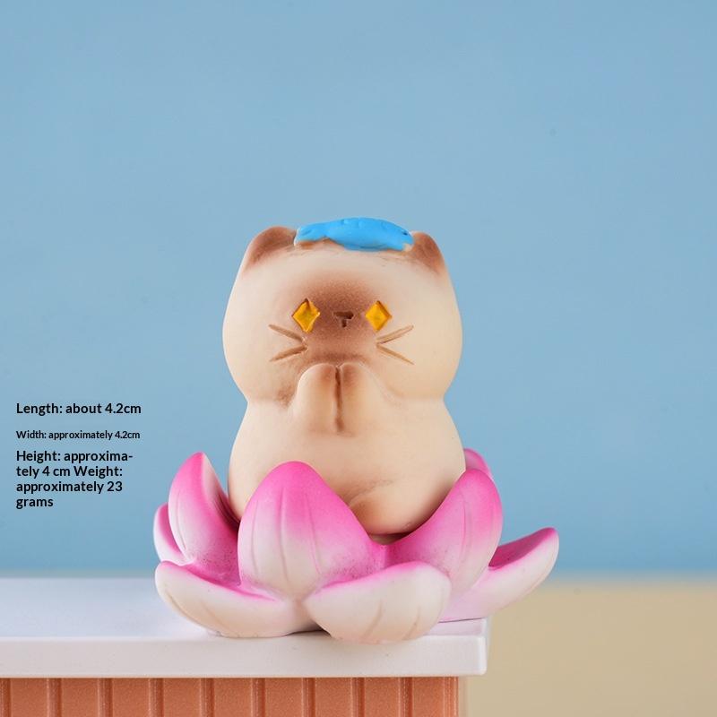 Neue Cartoon Fadcute Katze Pai Serie Harzfigur Ornament Premium-Textur Feiertags-Hausdekoration Modellspielzeug Überraschungsgeschenke